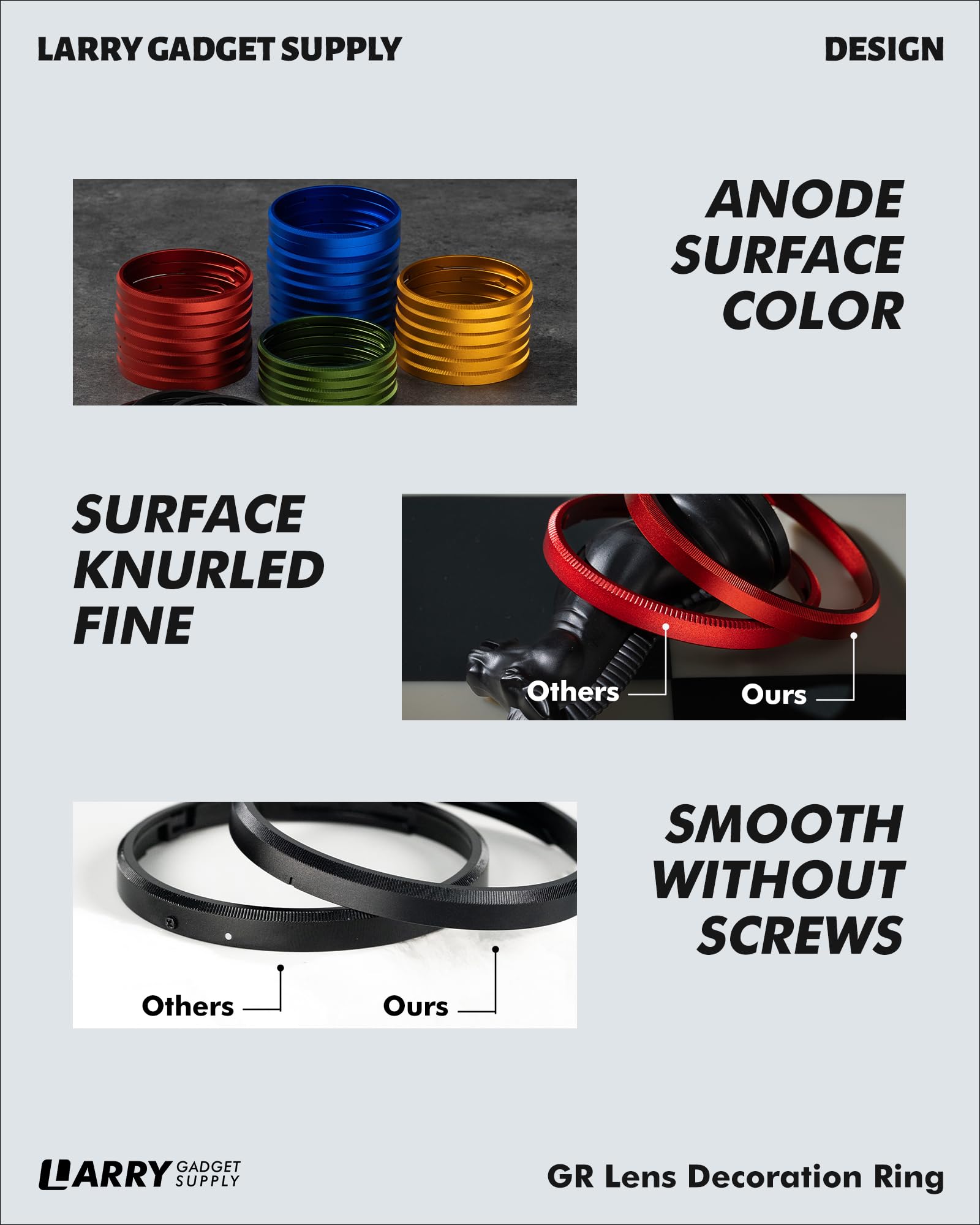 Amazon.com : Lens Ring Decorative Ring Metallic Color Lens Ring